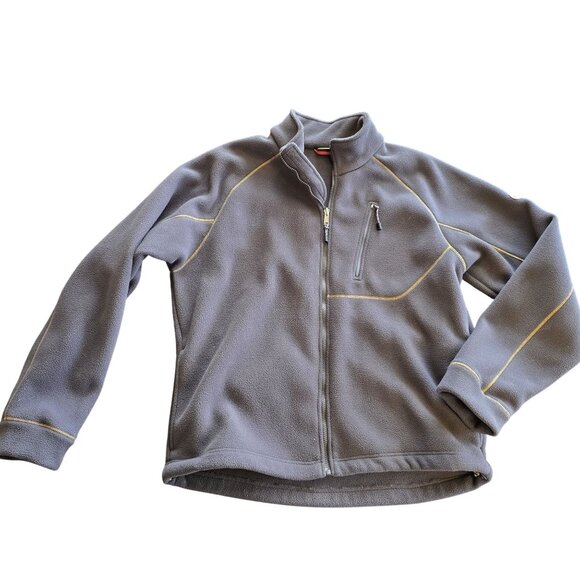 Timberland Mens Fleece Jacket XL Full-Zip Gray Polyester - Picture 1 of 10